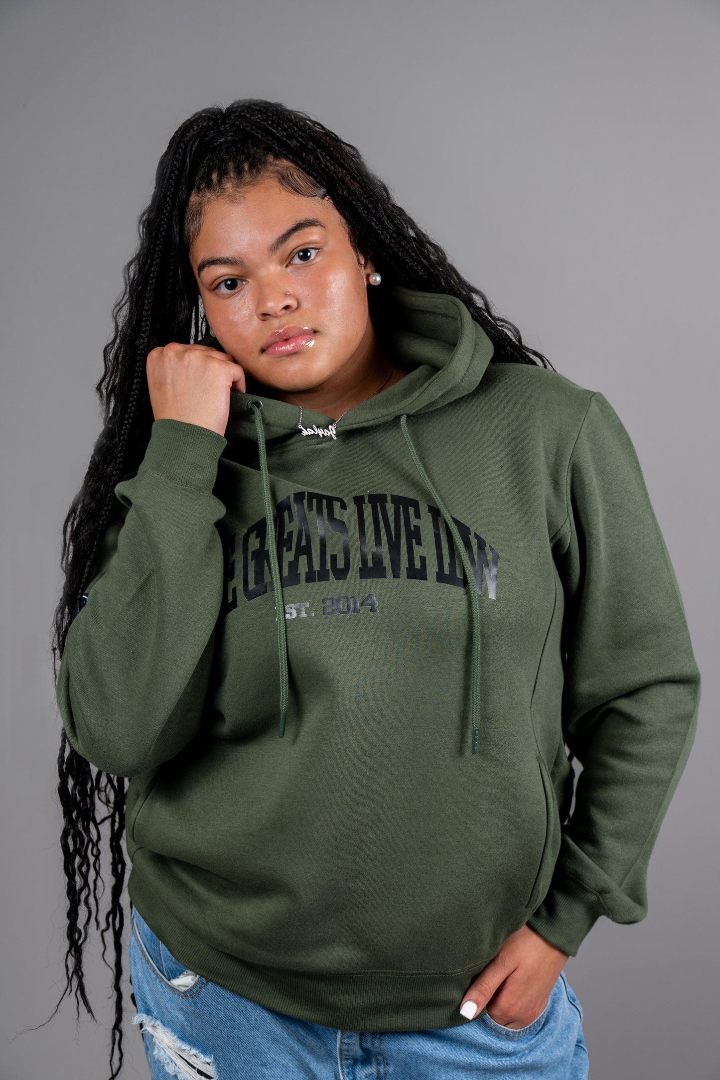THE GREATS LIVE LOW – Army Green Hoodie