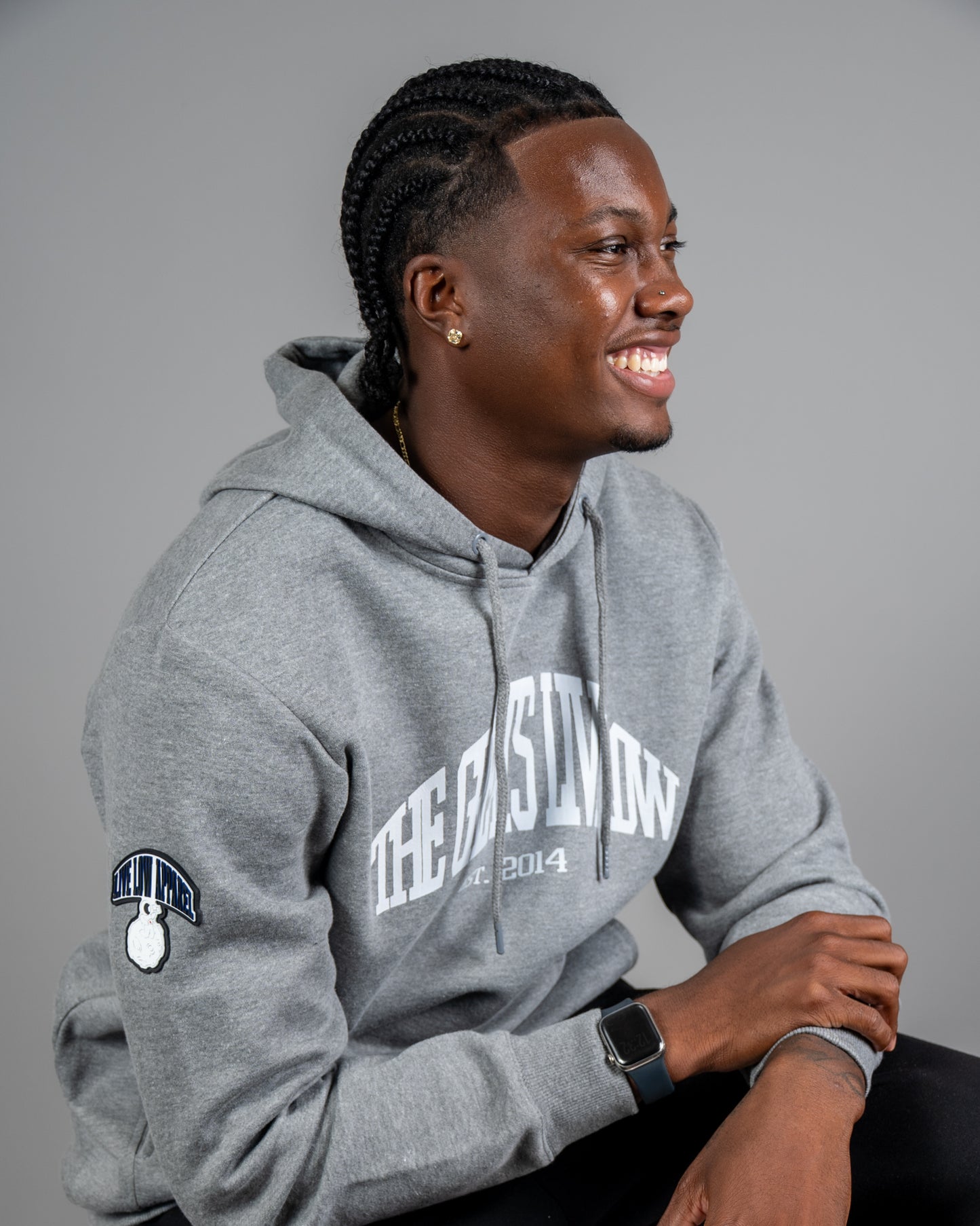 The Greats Live Low Hoodie – Heather Grey